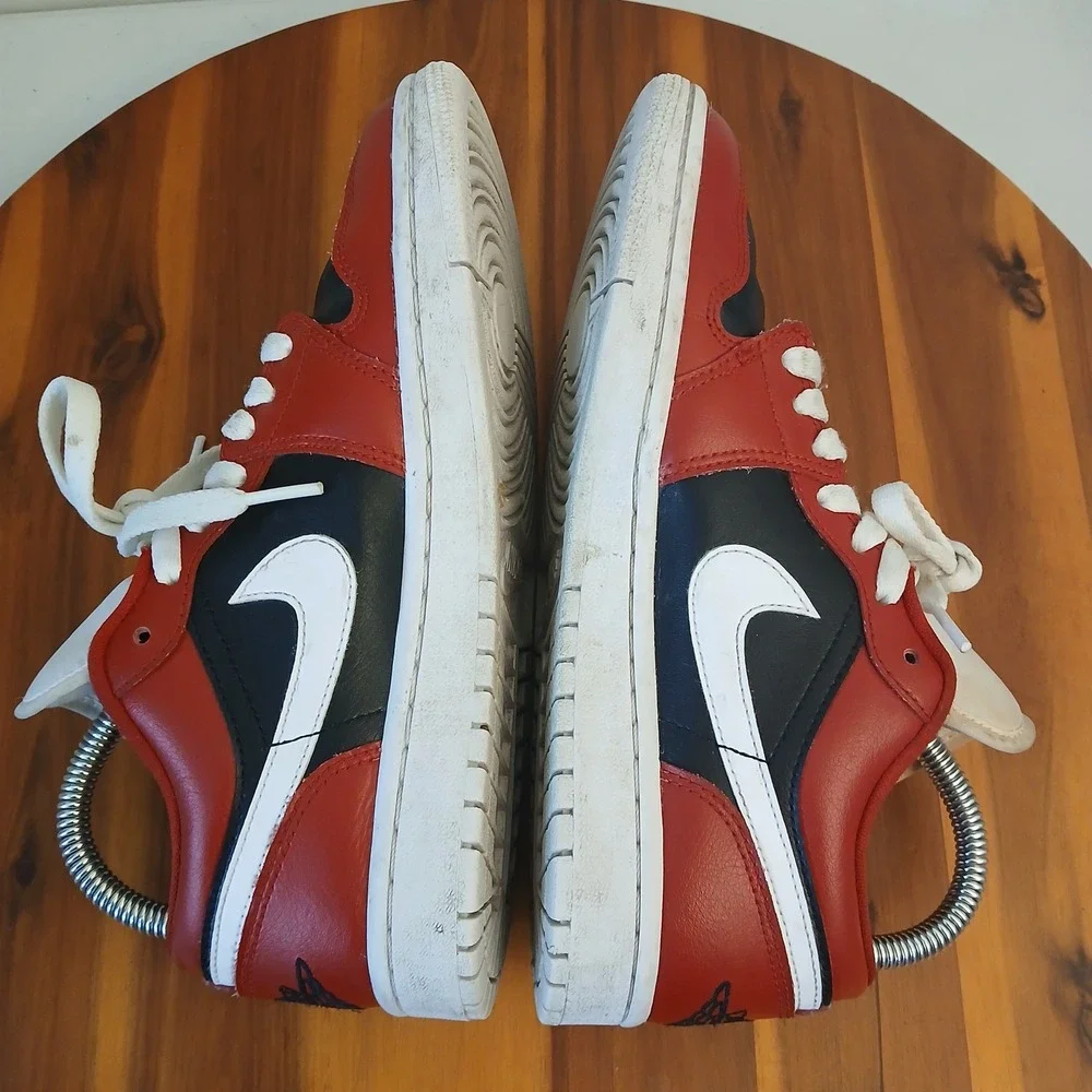 Jordan Air Jordan 1 Low Womens7 Red Black White Shoes Sneakers DC0774-603